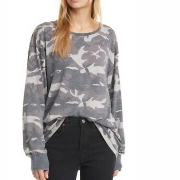 Free People Tops - Free People Arielle Camo Printed Longsleeved Tee